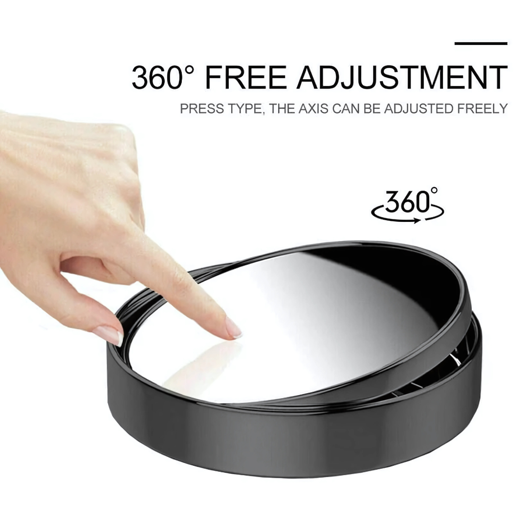 2 Pcs Car Round Mirror Original Glass Rear View Blind Spot Side Mirror Wide-angle 360 Lens
