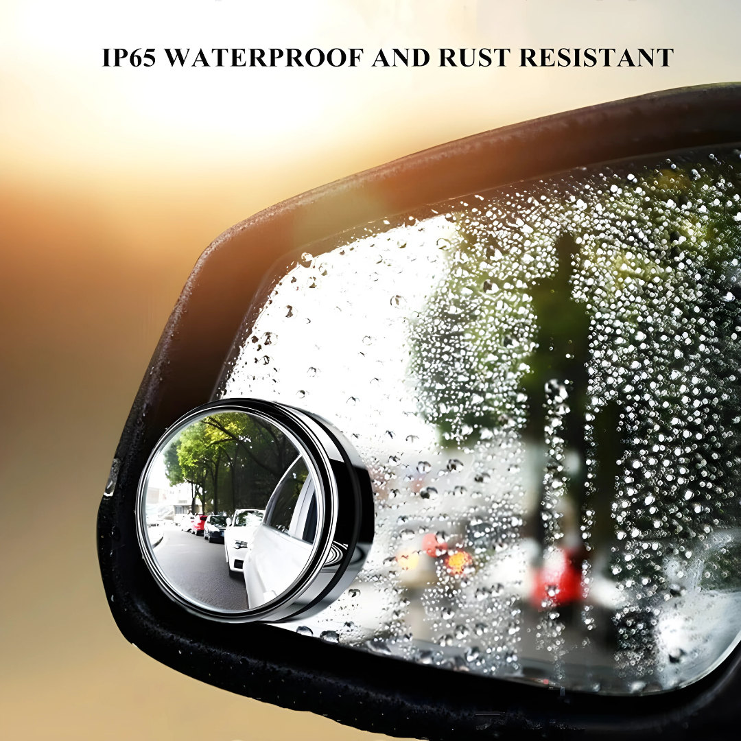 2 Pcs Car Round Mirror Original Glass Rear View Blind Spot Side Mirror Wide-angle 360 Lens