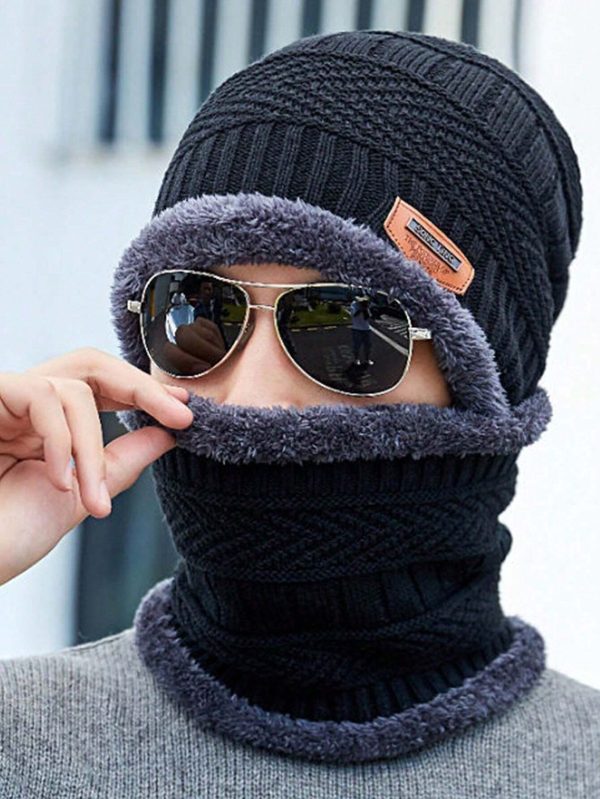 Winter Woolen Beanie Cap & Neck Warmer Combo